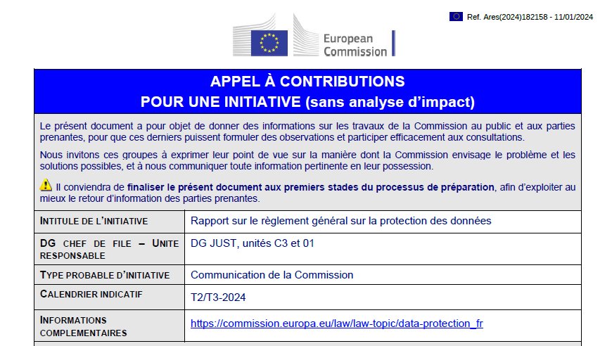 La ''contribution'' de la Commission européenne au RGPD