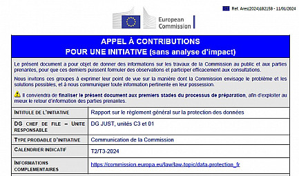 La 'contribution' de la Commission européenne au RGPD